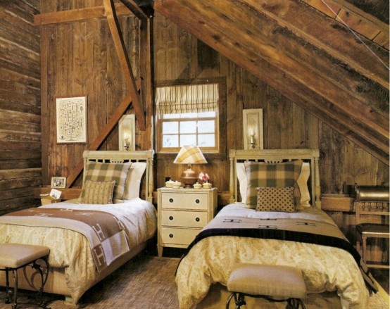 дизайн  спальни в деревенском стиле фото 4