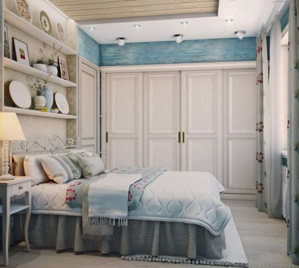 Голубая спальня в стиле прованс