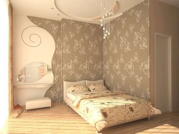 Дизайн спальни в бежевых тонах