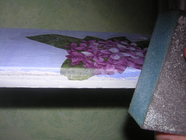 Декупаж стремянки с фоном «Имитация ткани», фото № 29