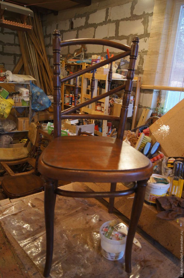 Реставрация пяти стульев Тонет, фото № 11