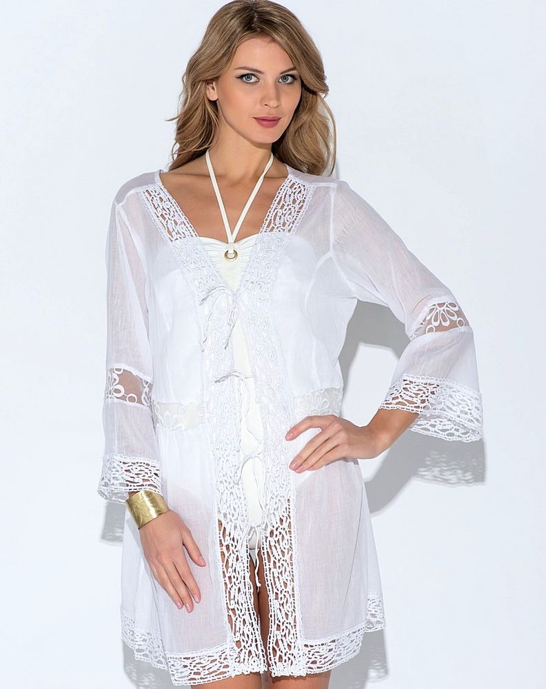 Белое бохо, или Шикарная одежда для королевы летнего пляжа, фото № 29