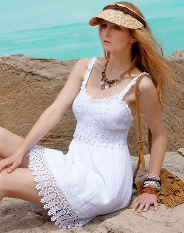 Белое бохо, или Шикарная одежда для королевы летнего пляжа, фото № 4