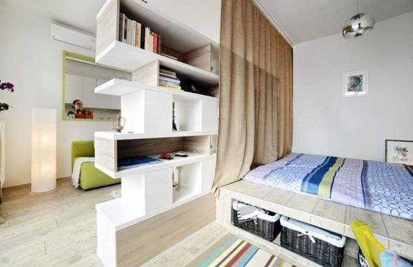 дизайн интерьера маленькой однокомнатной квартиры, фото 1