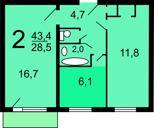 планировка дома серии 447