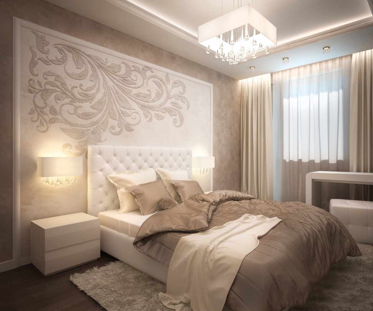 идея светлого стиля спальни