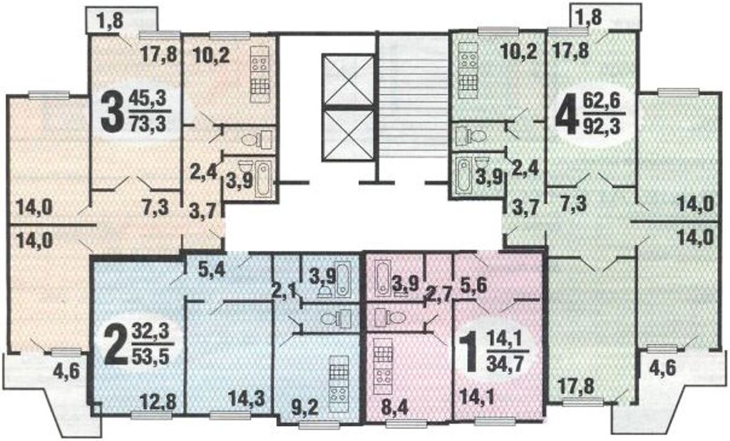 планировка этажа п3