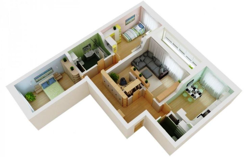планировка трехкомнатной квартиры распашонки