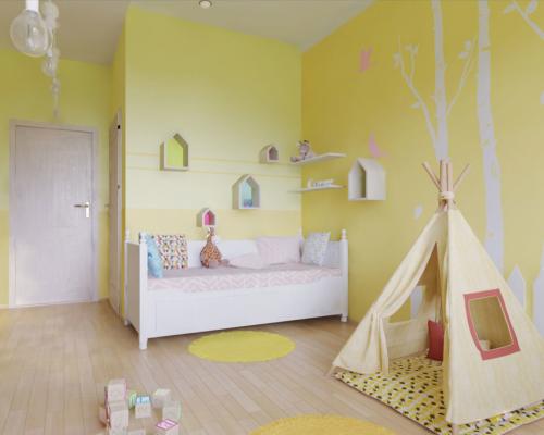 Цвета для детской комнаты девочке. Психология цвета для детских комнат