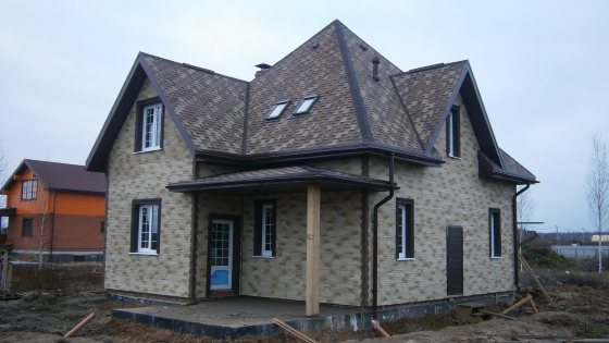 Строительство арболитового дома в Нове