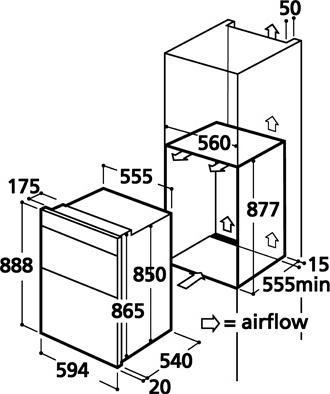 Духовые шкафы электрические встраиваемые размеры