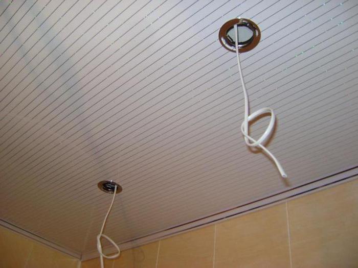 встроенный светильник в реечный потолок