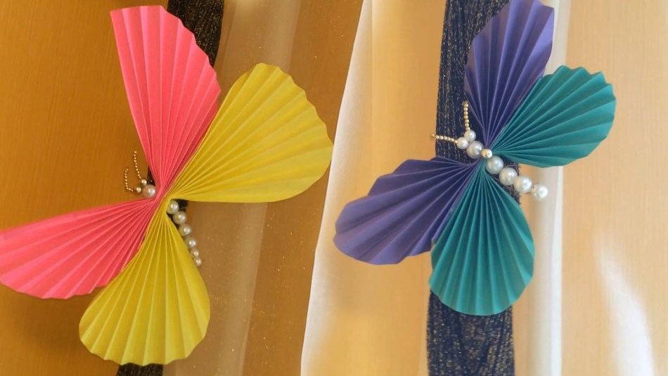 Как сделать бабочку из гофрированной бумаги в гармошку: шаблоны, фото