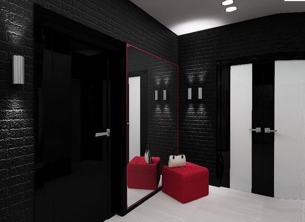 Черная классическая версия обоев идеальна для оформления стен в стиле лофт