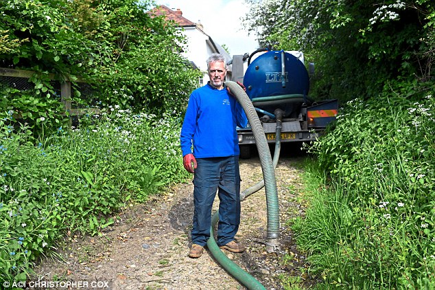 Expert: Steve Lewis, of LTH, uses a 1,000-gallon truck to empty sewage