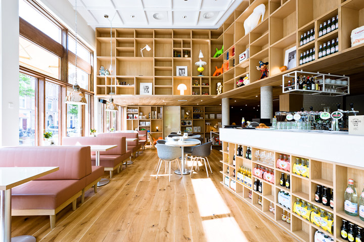 Прекрасный дизайн интерьера Flinders Café в Амстердаме