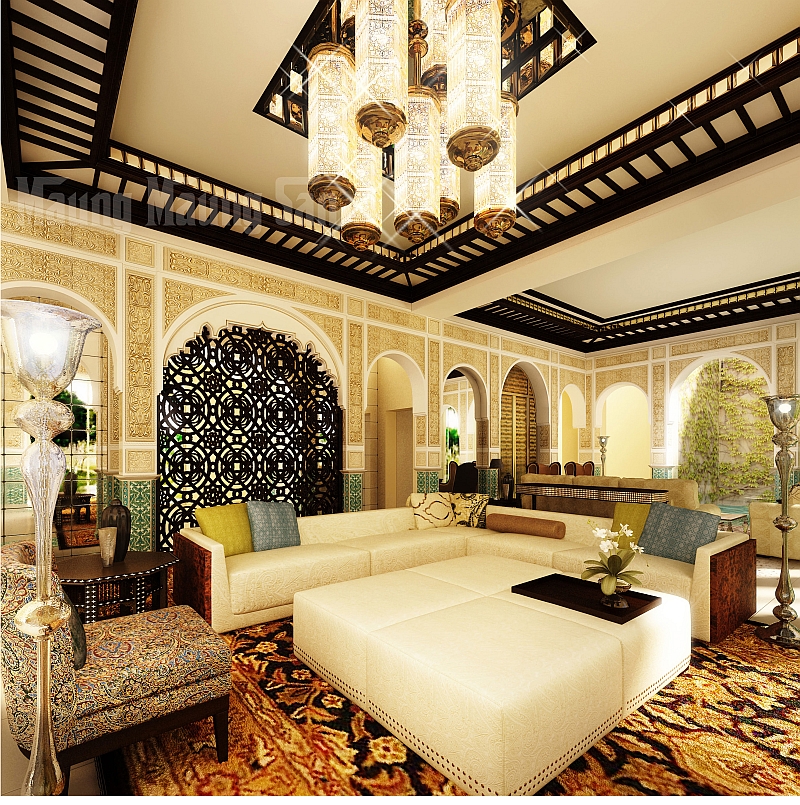 Оформление гостиной в марокканском стиле. Фото 4