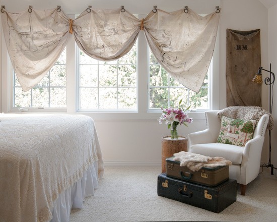 фото льняной шторы для спальни