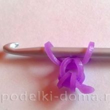 Как плести из резинок крючком — основные элементы
