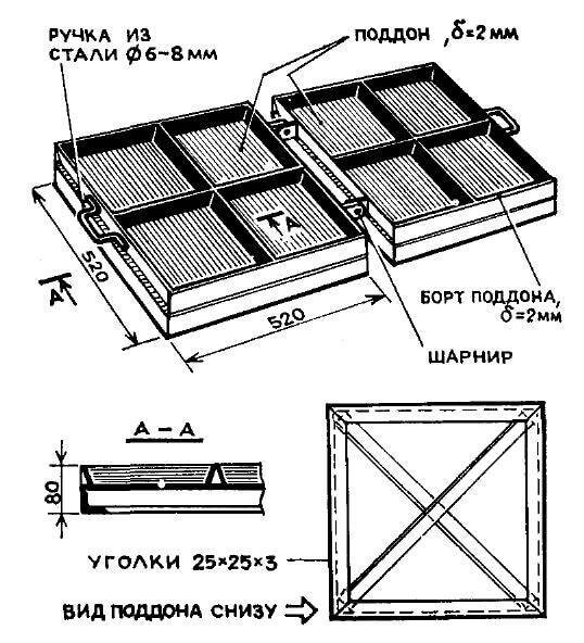 схема формы для изготовления бетонных плит