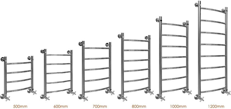 Модели полотенецсушителей с размерами