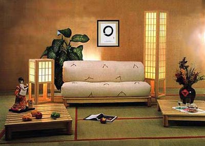 Оформление гостиной комнаты в японском стиле