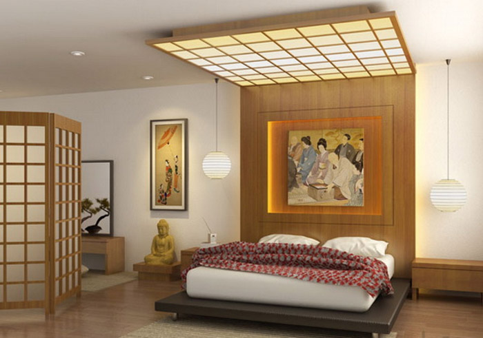 Спальня в японском стиле: элементы декора