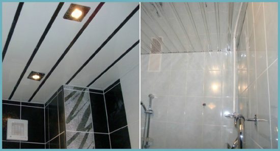 как выглядит алюминиевый потолок в ванной