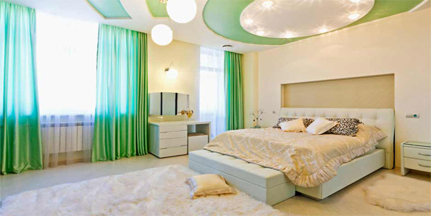шторы в стиле минимализм для спальни