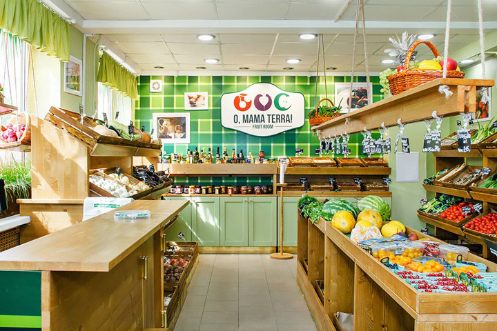 Красивый магазин продуктов Fruits & Veggies от Beregova A. db “Vozduh” в Санкт-Петербурге