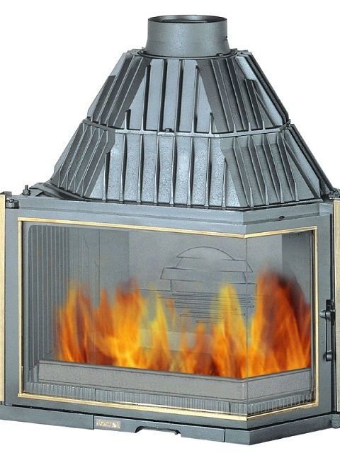Готовая металлическая топка с прозрачными дверцами из жаропрочного стекла - с ней работа значительно упростится