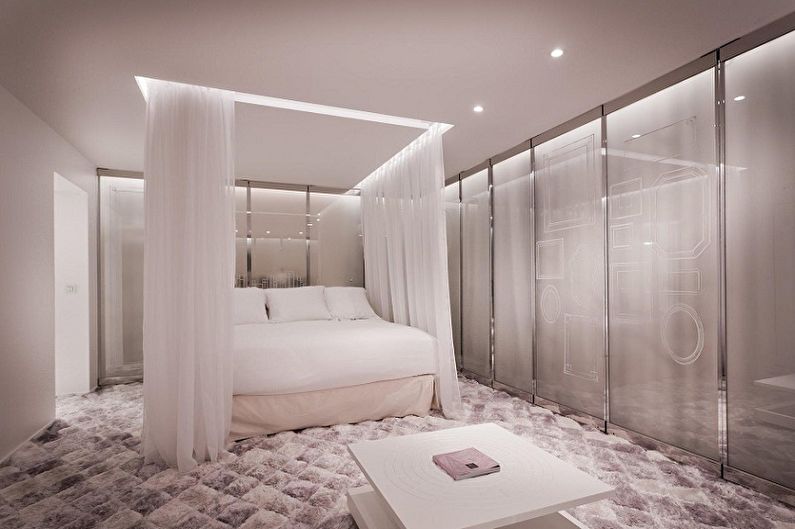 Дизайн маленькой спальни - Отделка потолка