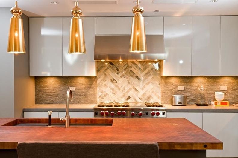 Дизайн интерьера кухни в стиле арт-деко - фото