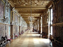 Паркет ёлочкой в Зале Франциска I, Фонтенбло, Франция, XVI в.