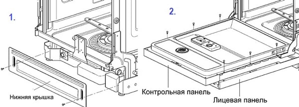 снятие панели