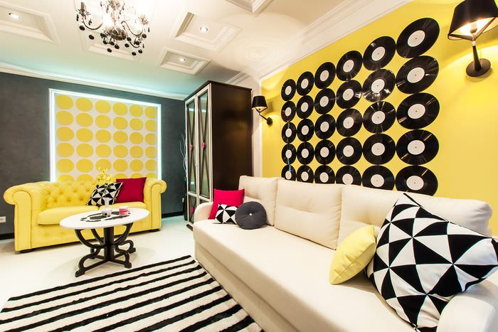 идея необычного декора комнаты в стиле поп арт