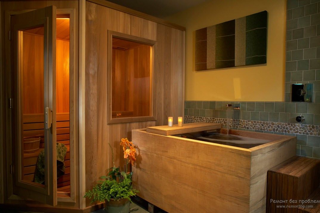Деревянная ванна - офуро